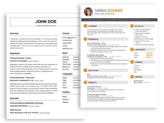 resume-template-sample