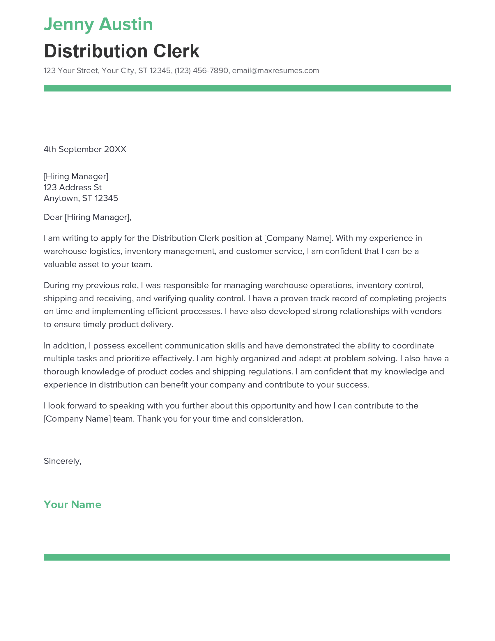 account assistant cover letter sample