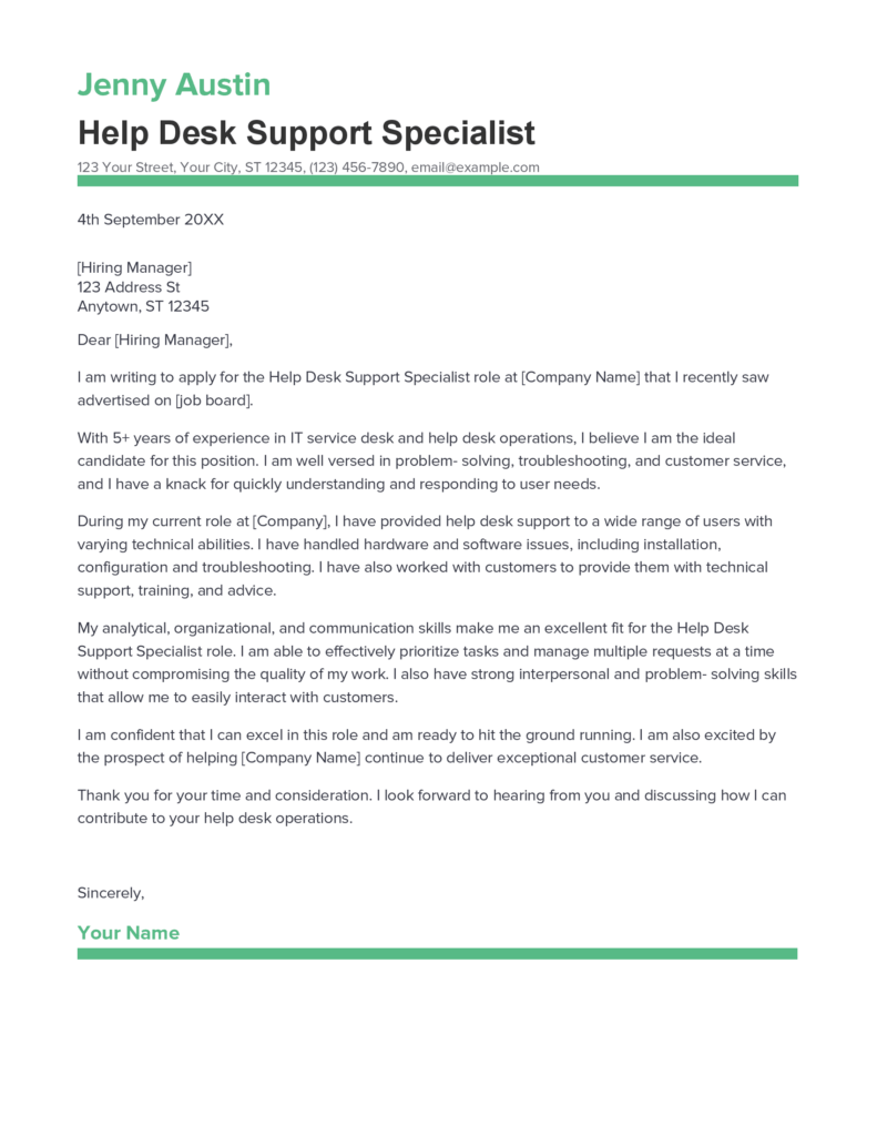 behavior support specialist cover letter