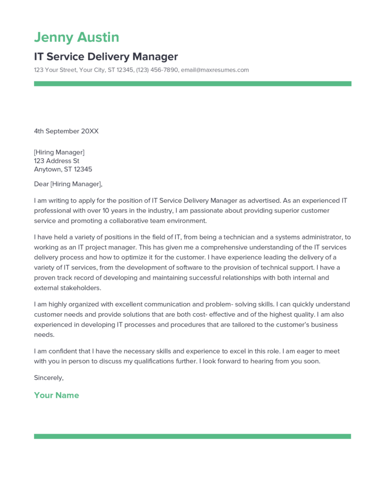 best-it-service-delivery-manager-cover-letter-example-for-2023