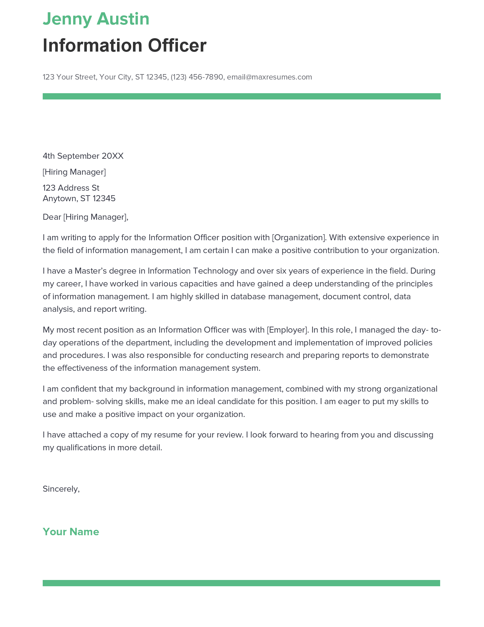 account assistant cover letter sample