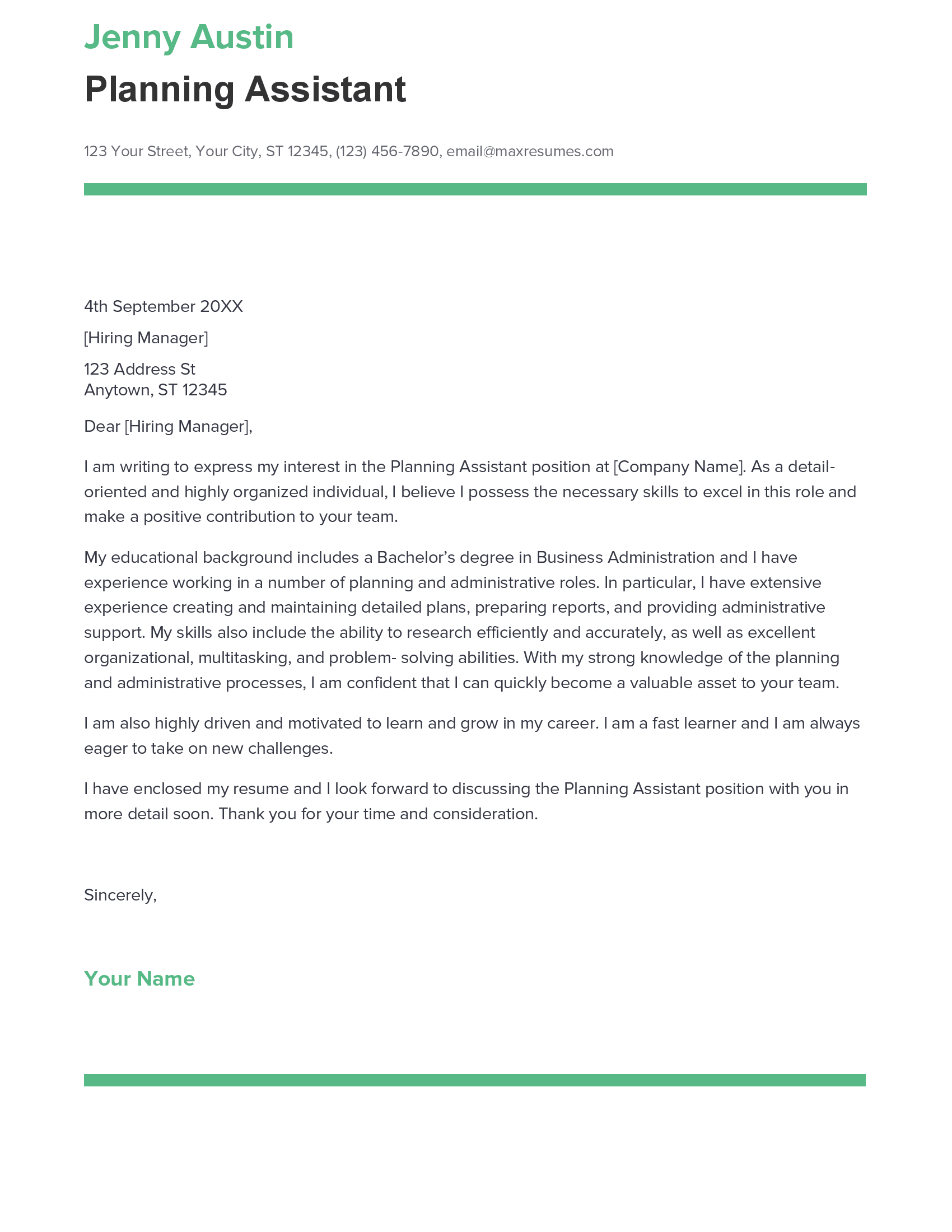 account assistant cover letter sample