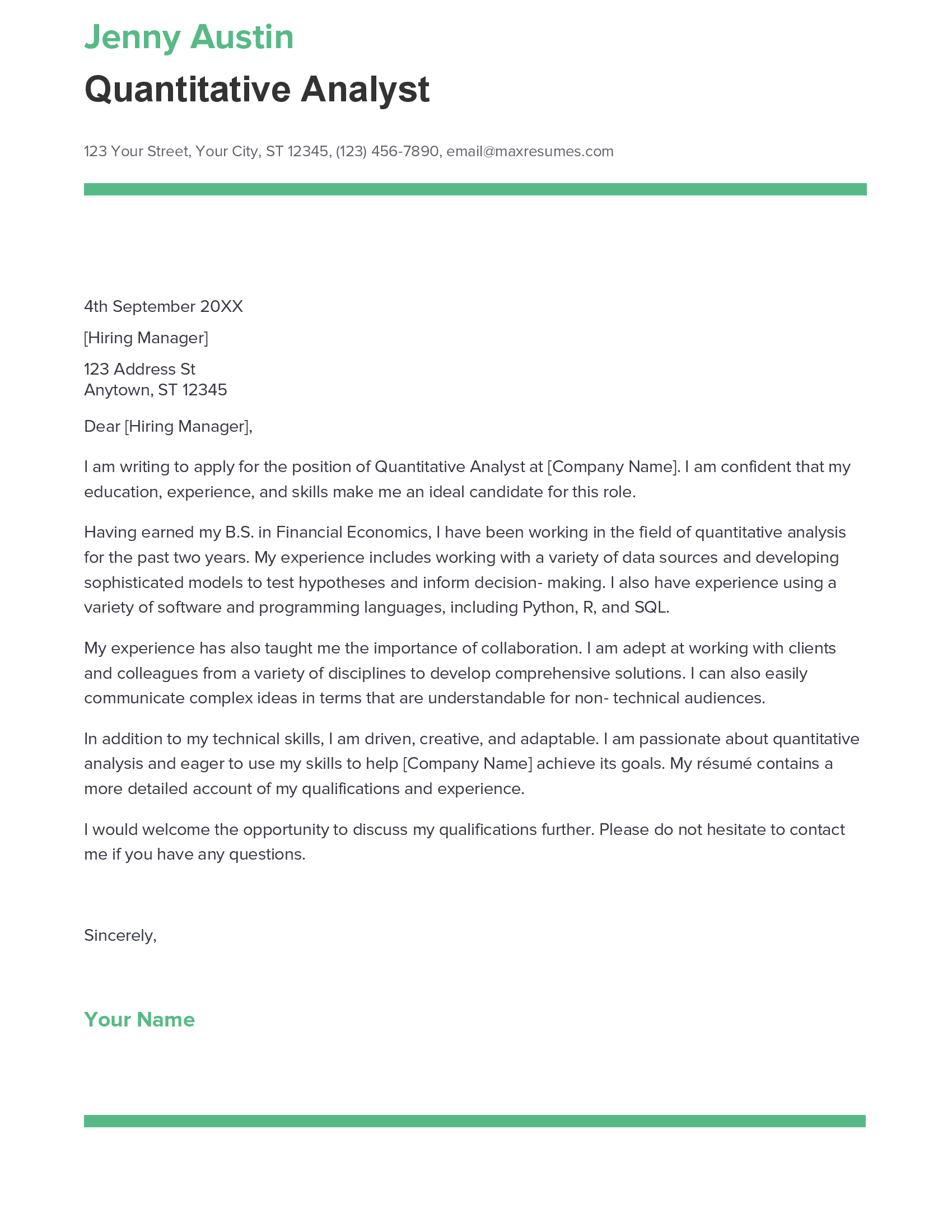 account assistant cover letter sample