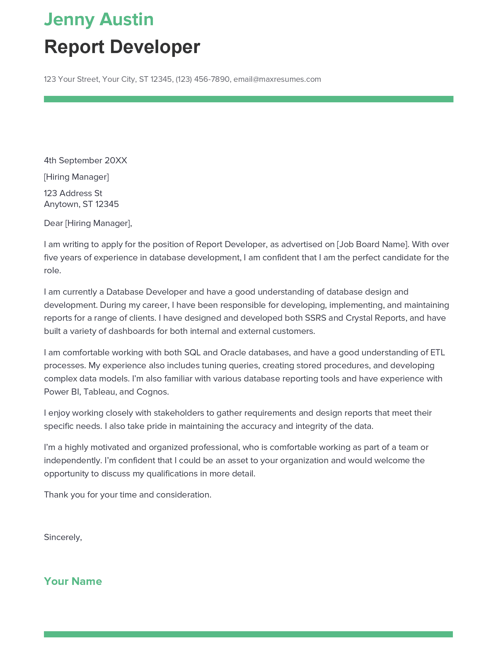 account assistant cover letter sample