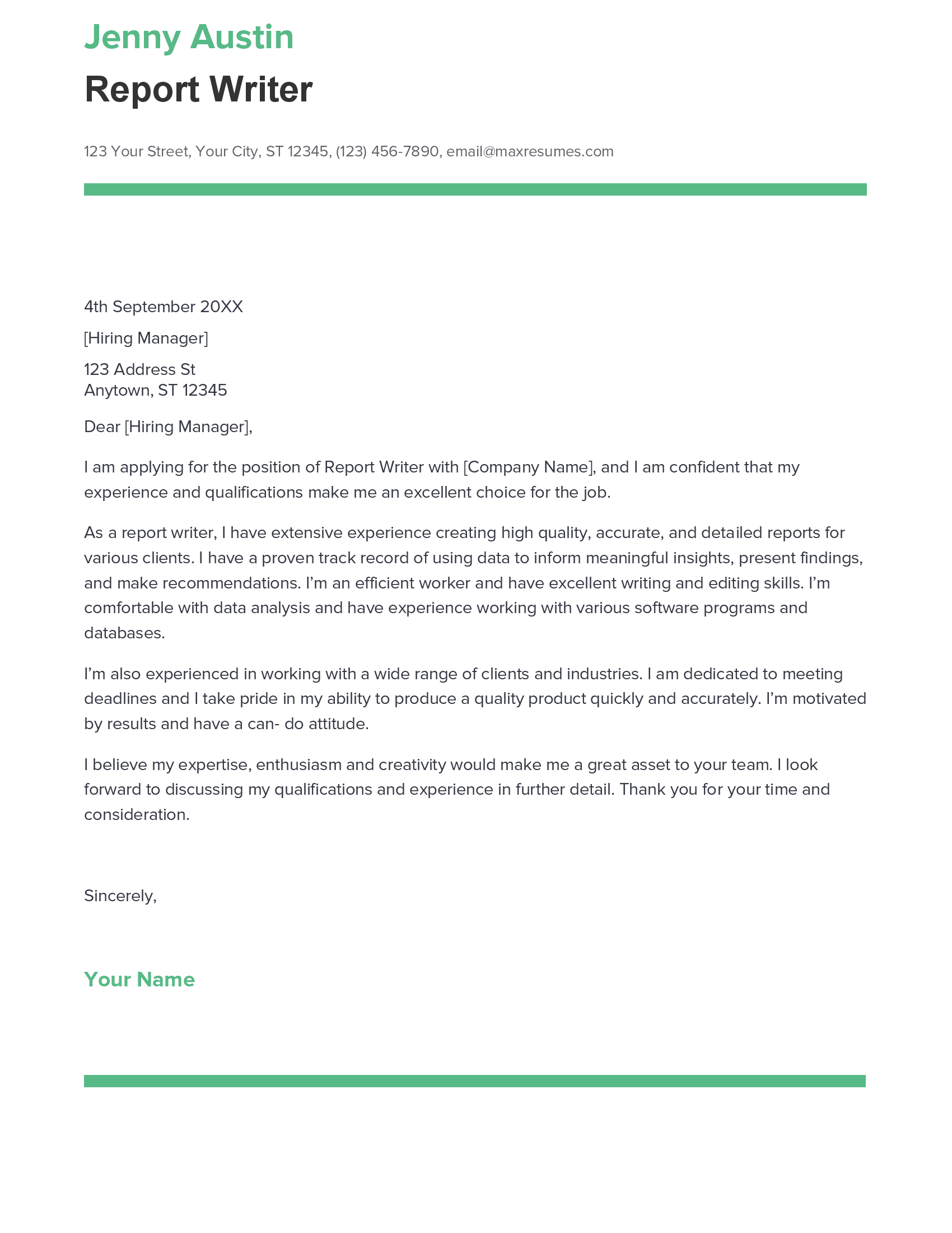 account assistant cover letter sample