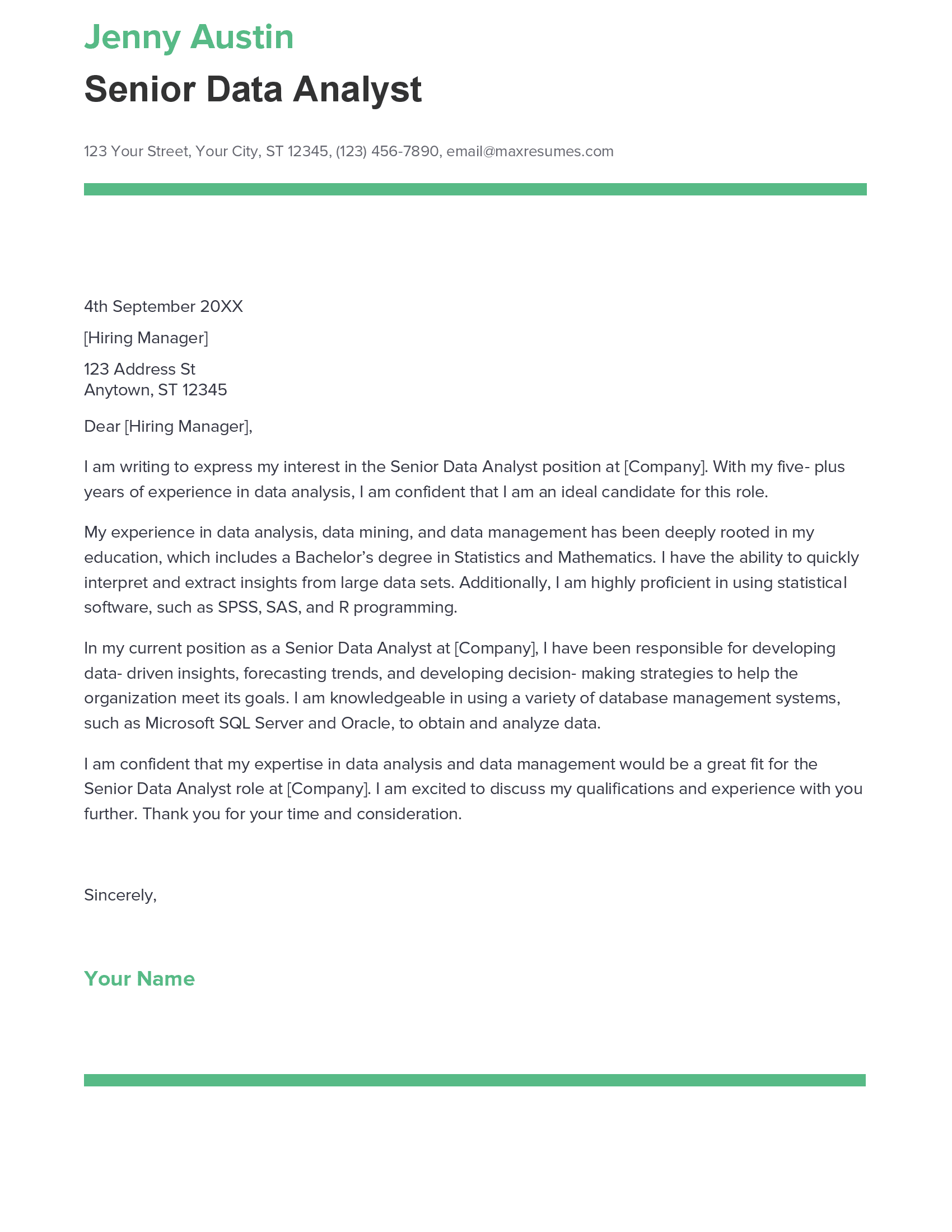 account assistant cover letter sample