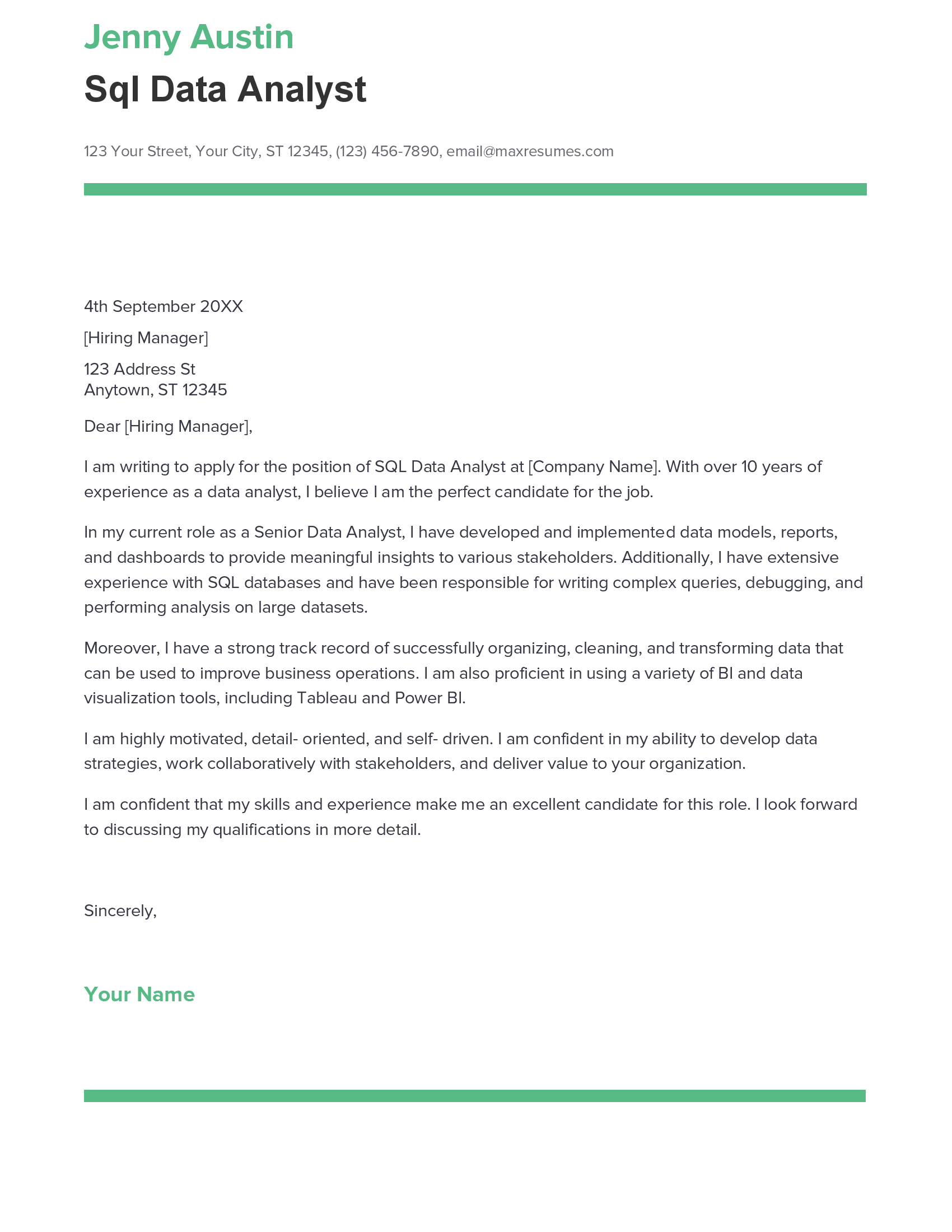 account assistant cover letter sample