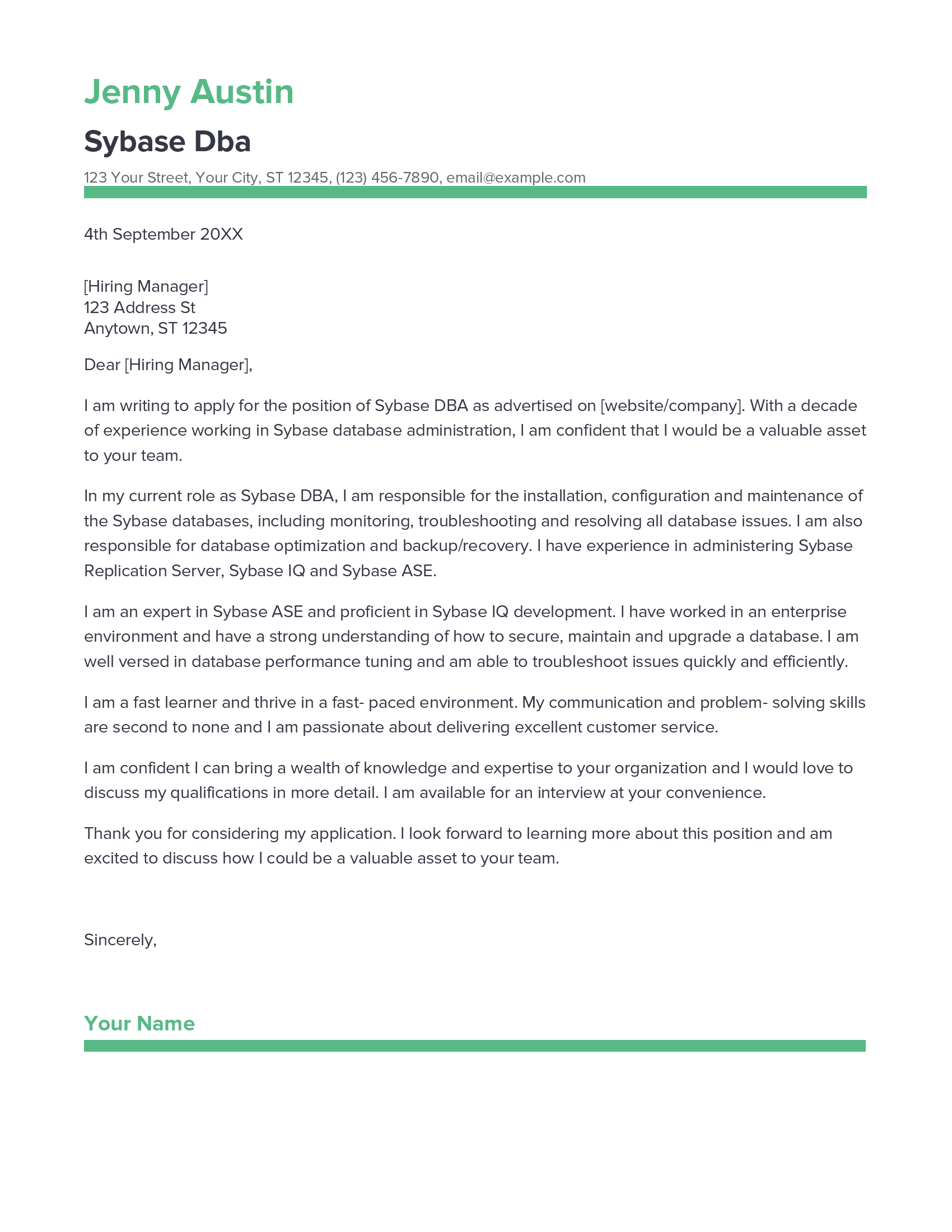 account assistant cover letter sample