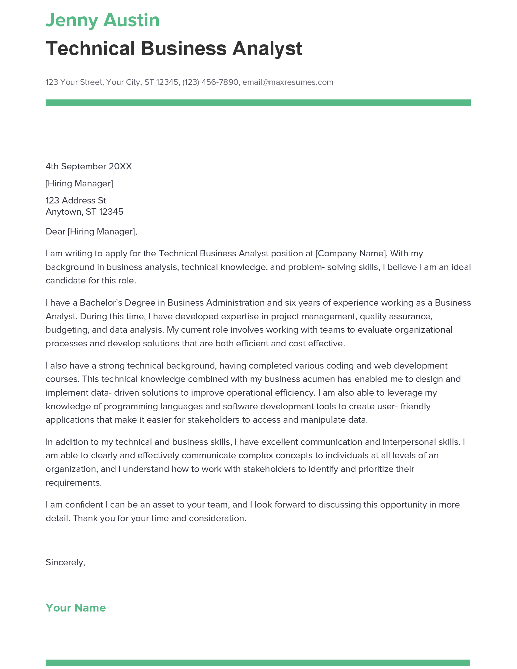 account assistant cover letter sample