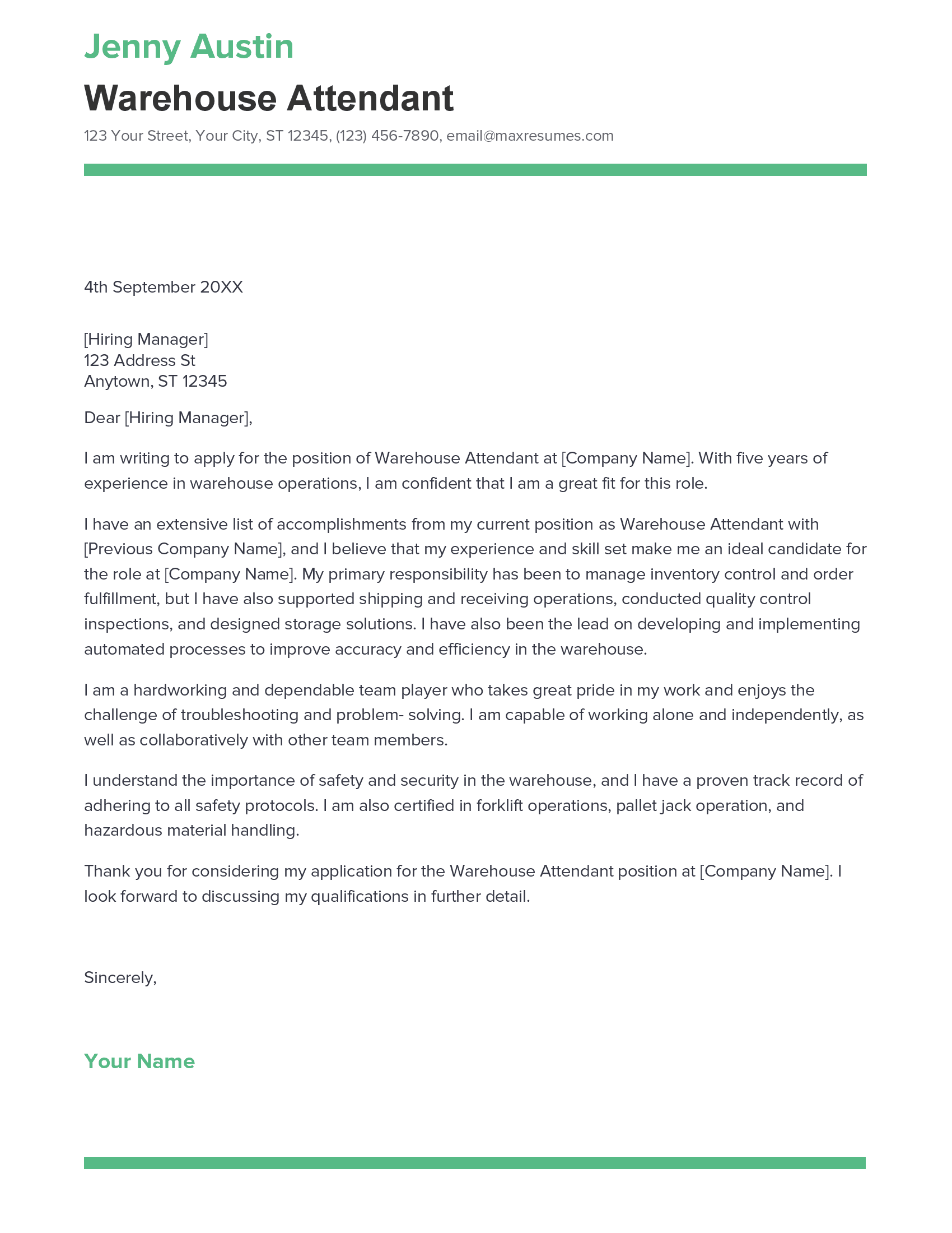 account assistant cover letter sample