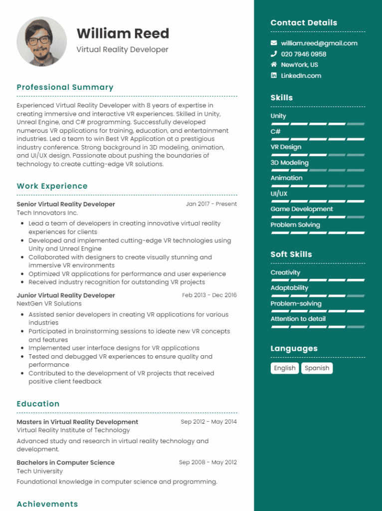 resume template