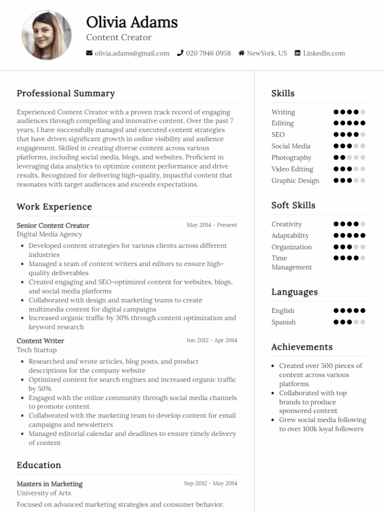 resume template