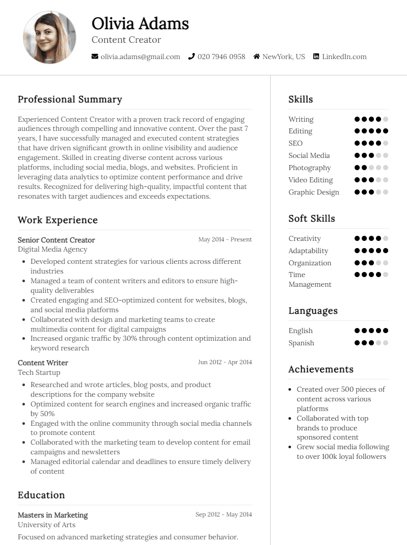 resume template