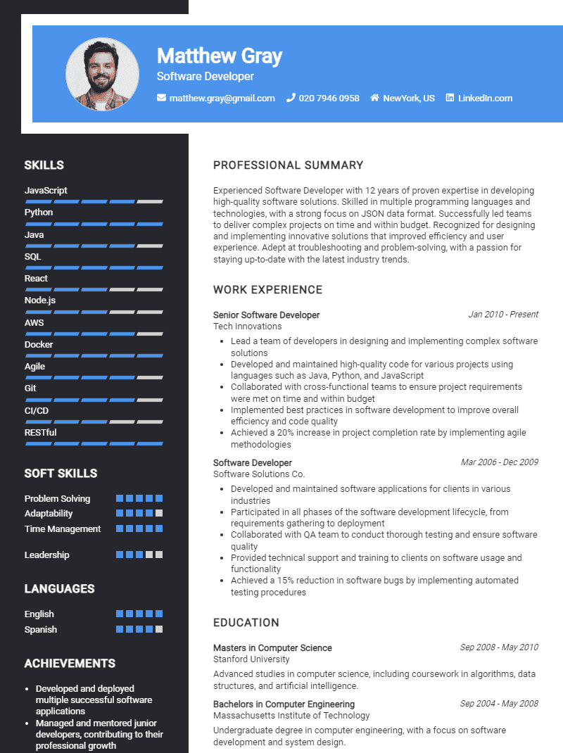 resume template