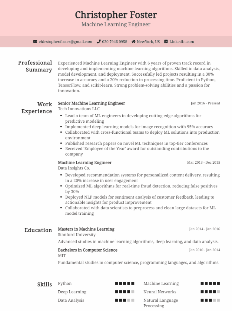 resume template