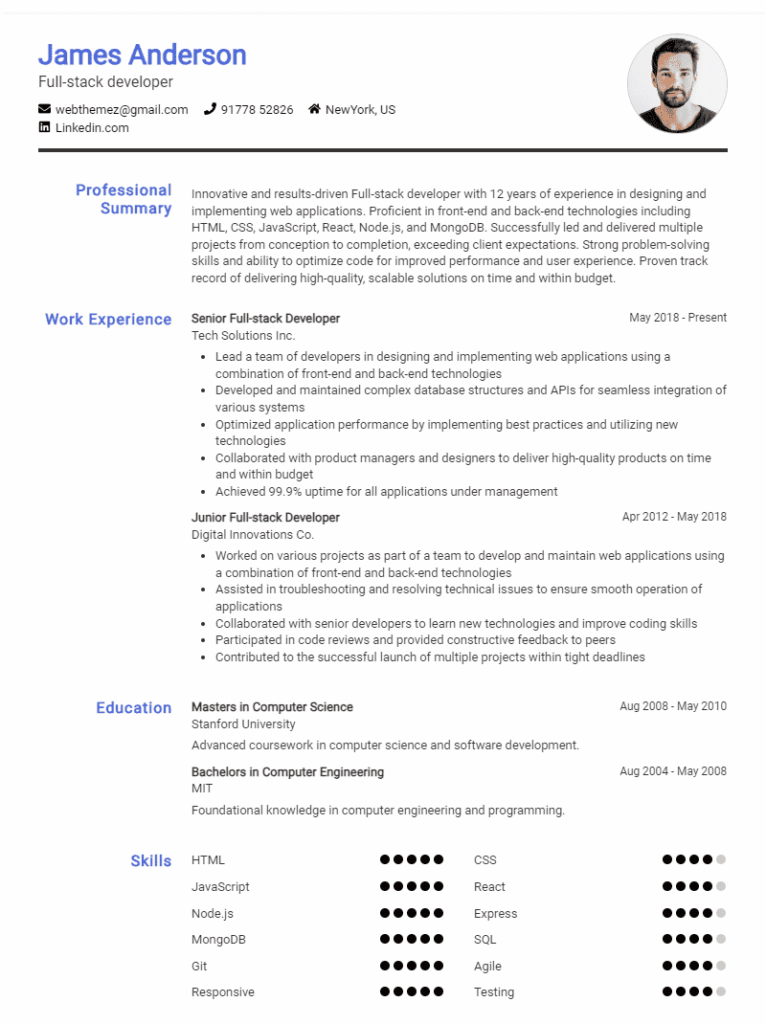resume template