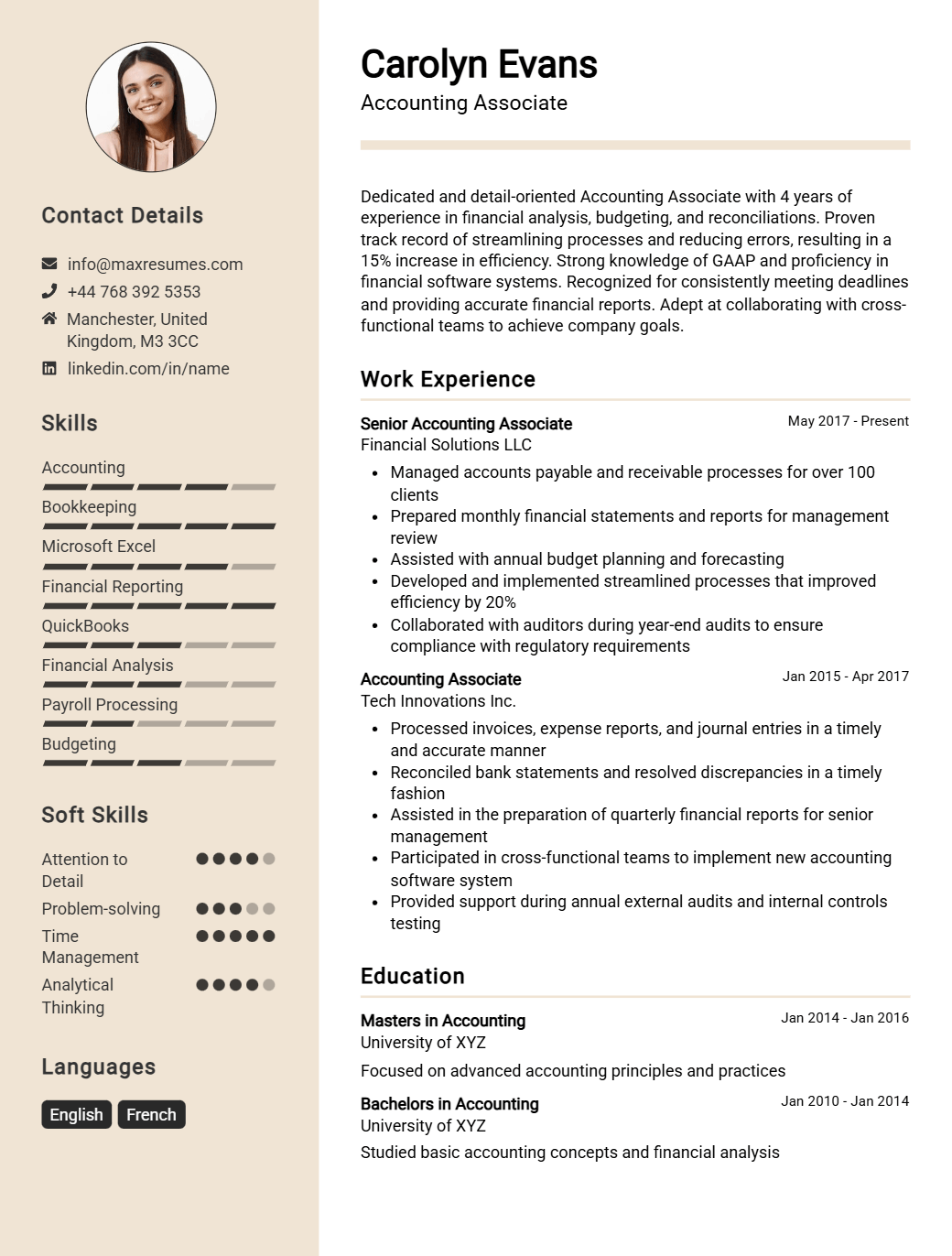 associate-resume-sample