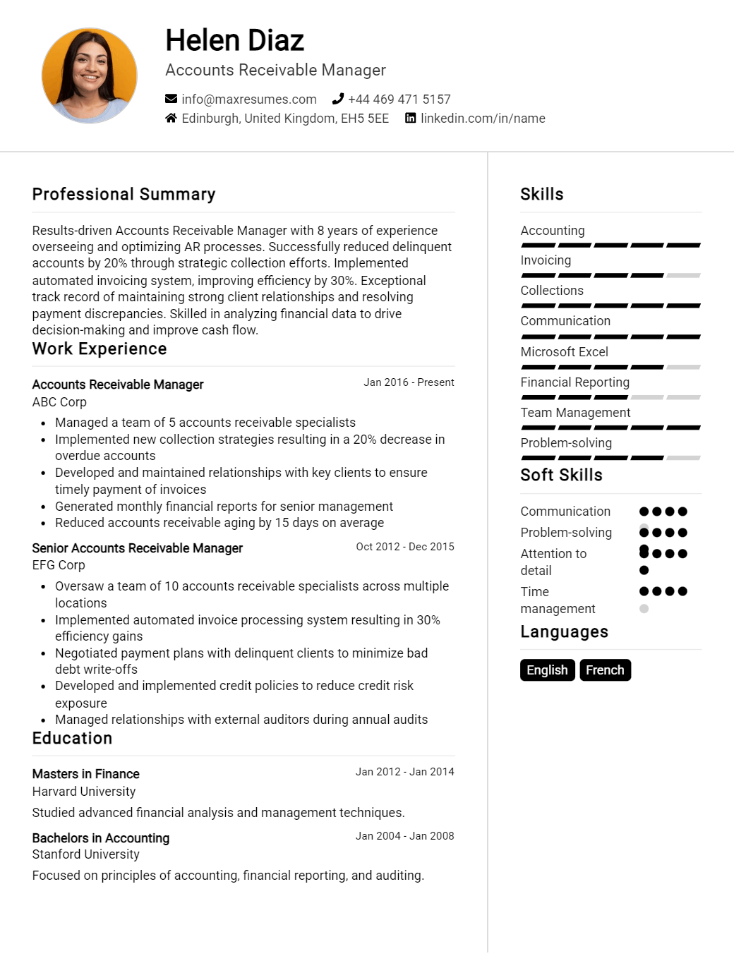accounts-receivable-manager-resume-sample