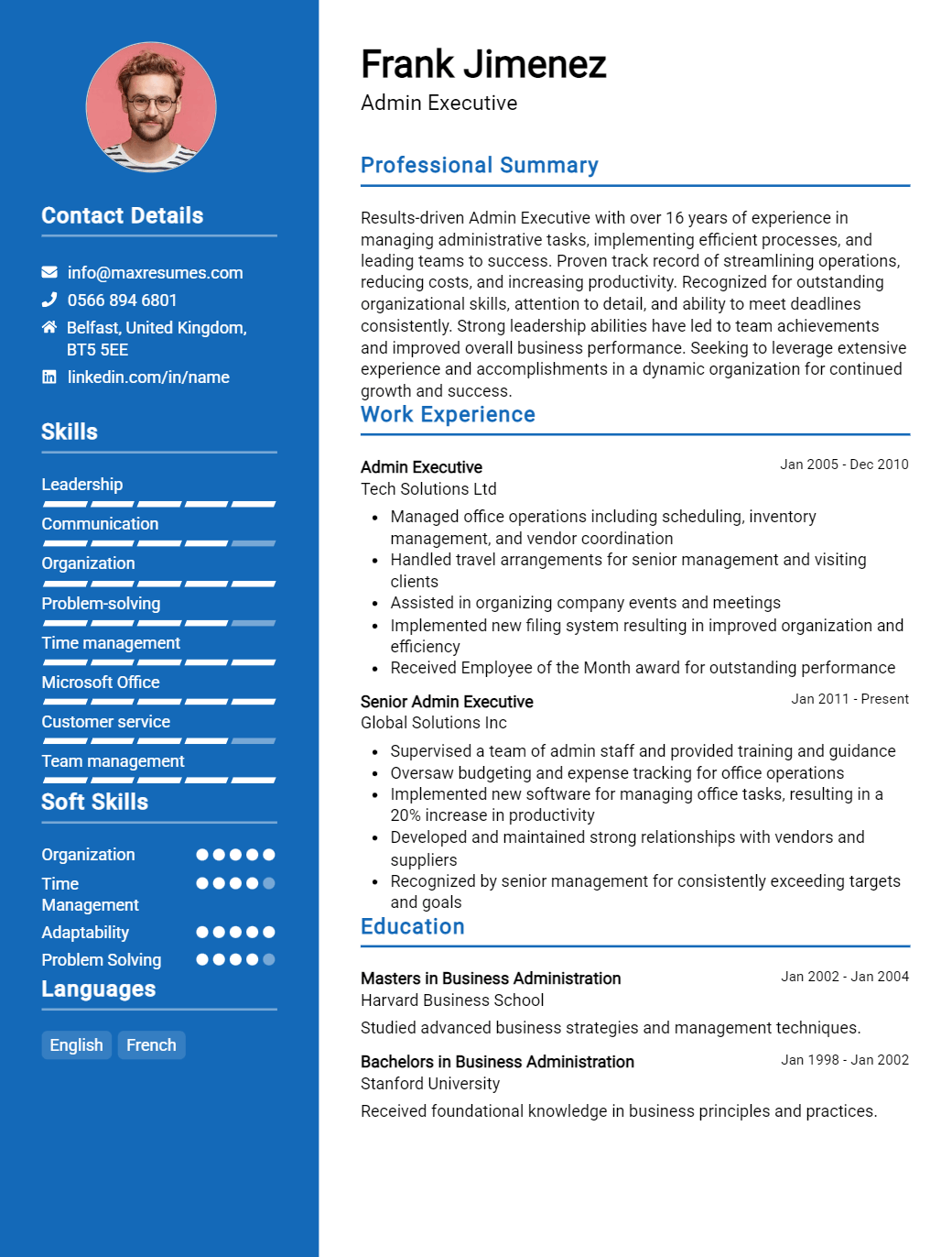admin-executive-resume-sample