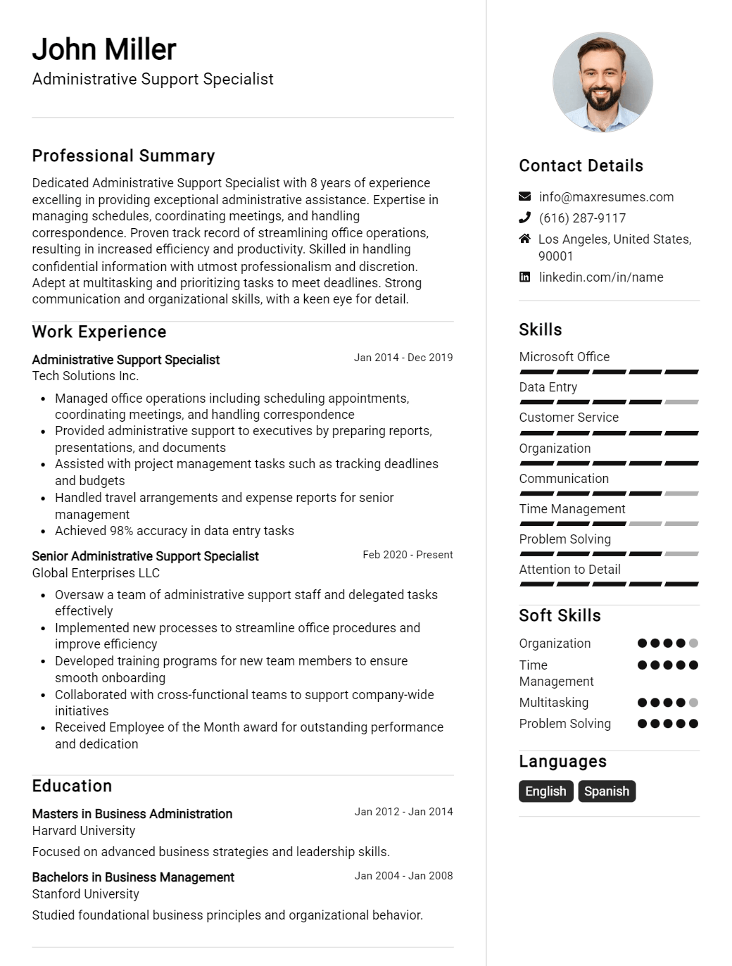 support-specialist-resume-sample