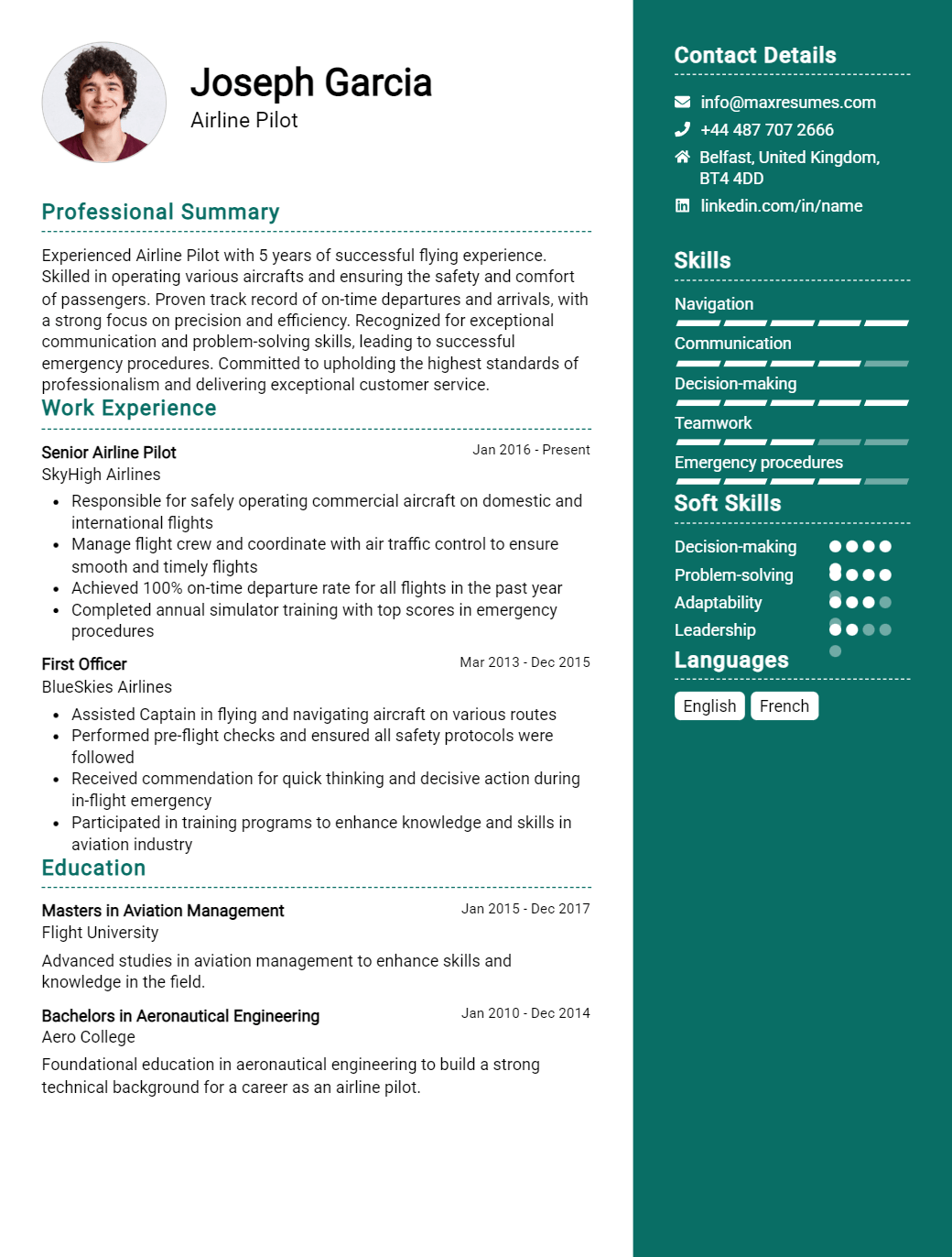 airline-pilot-resume-sample