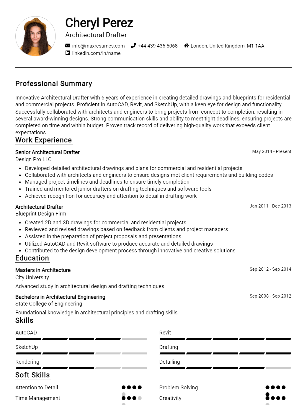 architectural-drafter-resume-sample
