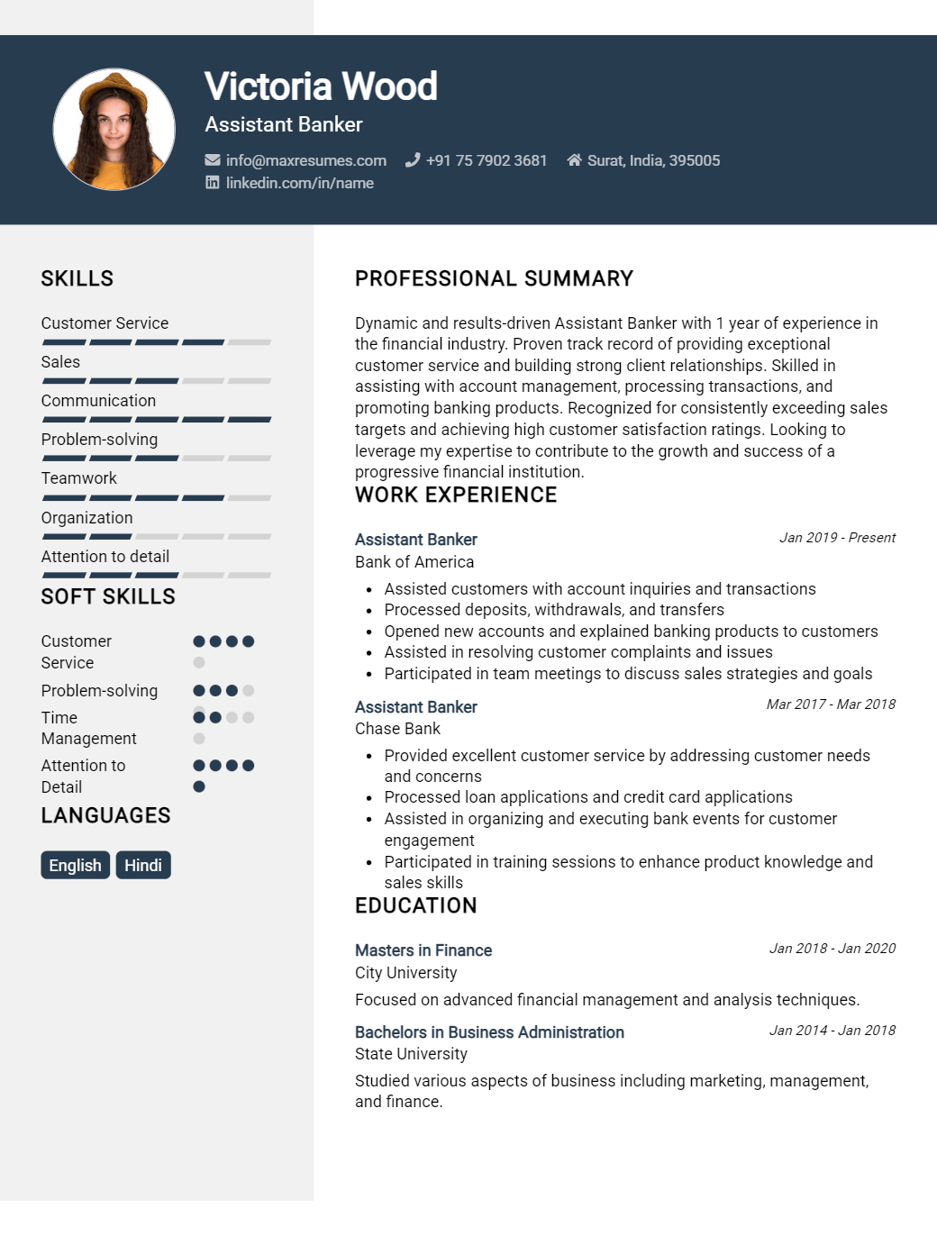 assistant-banker-resume-sample
