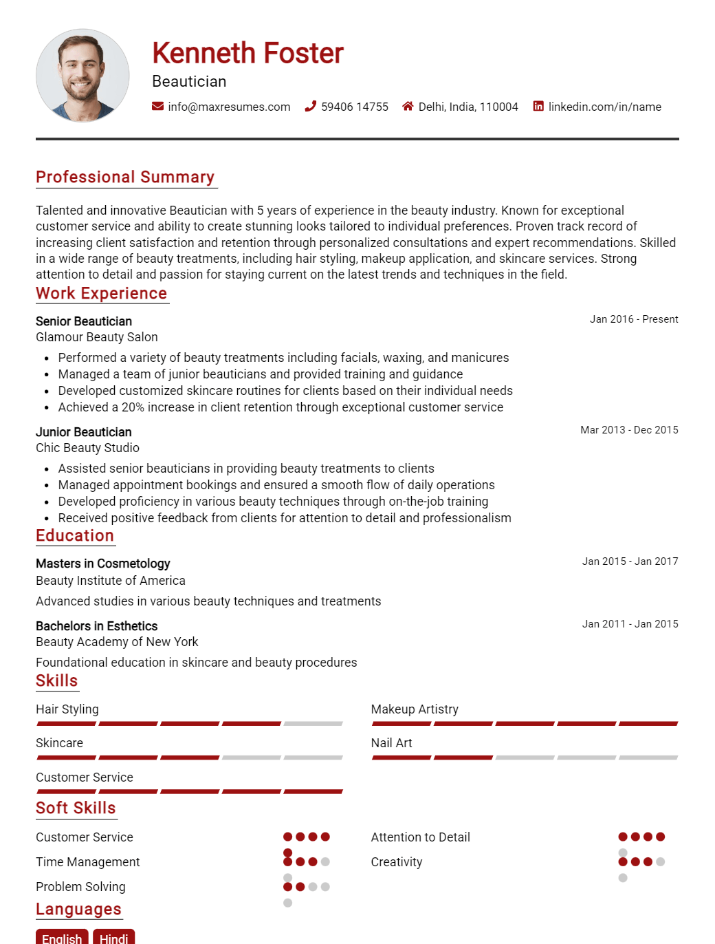 beautician-resume-sample