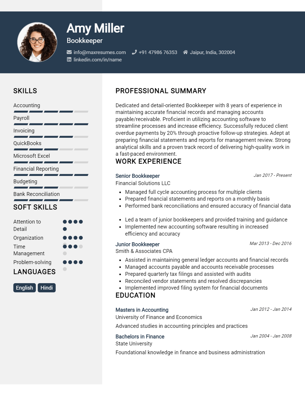 bookkeeper-resume-sample
