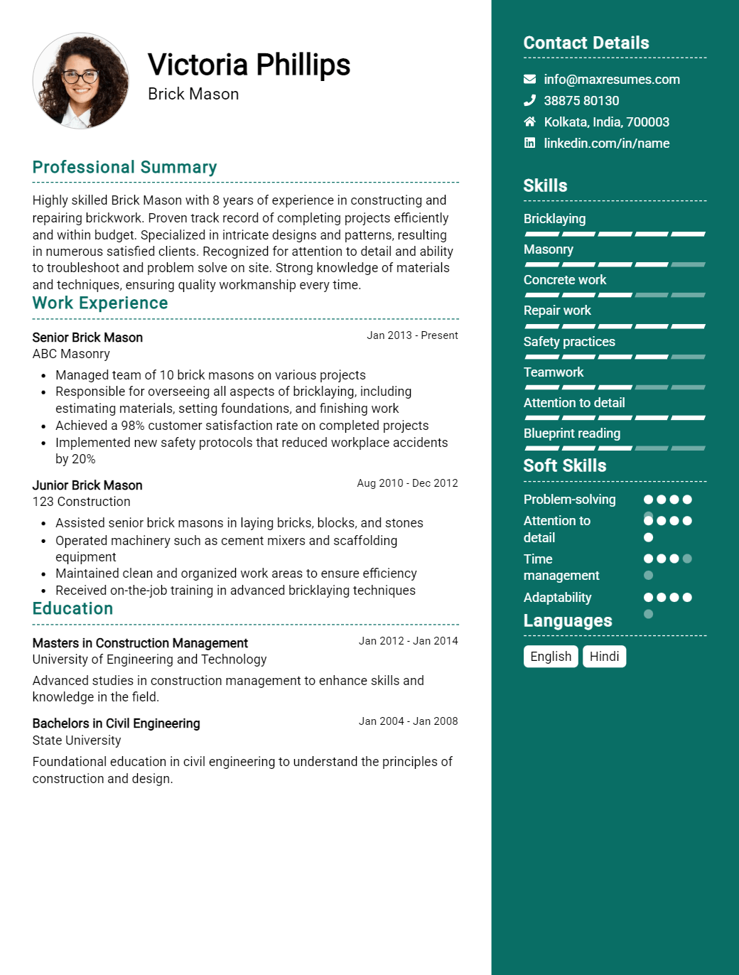 brick-mason-resume-sample