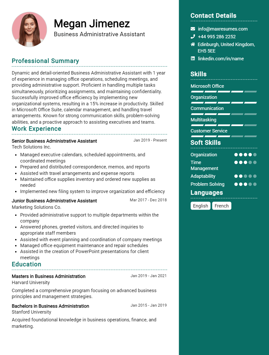 business-administrative-assistant-resume-sample
