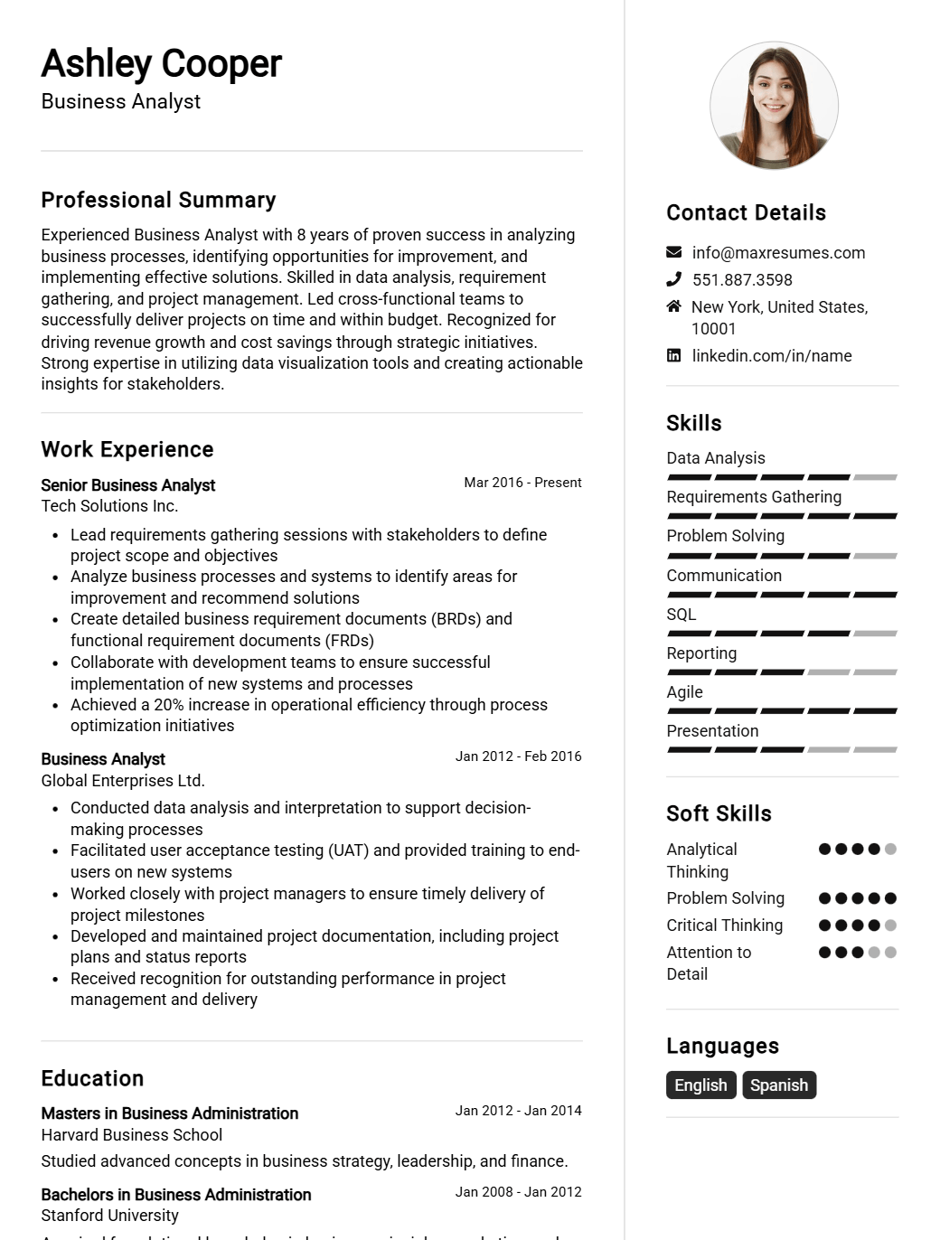 business-analyst-resume-sample