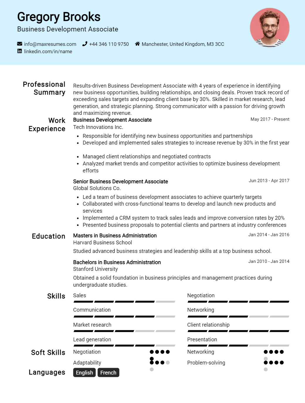 business-development-associate-resume-sample