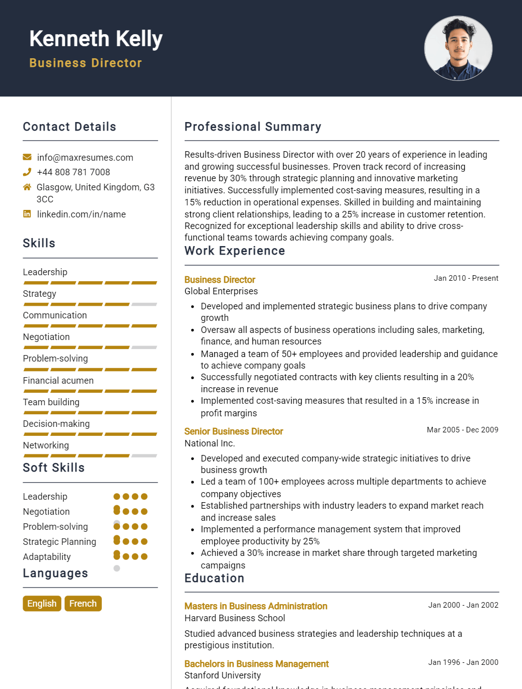 business-director-resume-sample