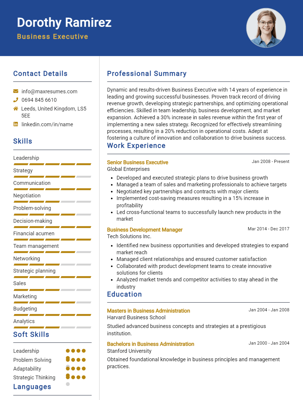 business-executive-resume-sample