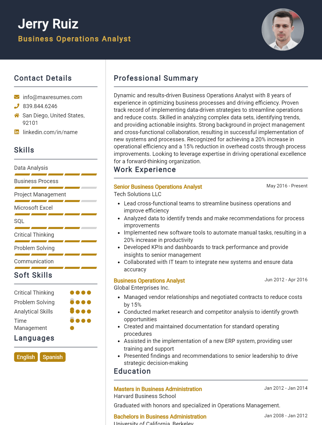 business-operations-analyst-resume-sample