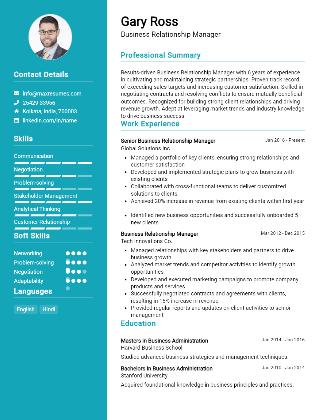 business-relationship-manager-resume-sample