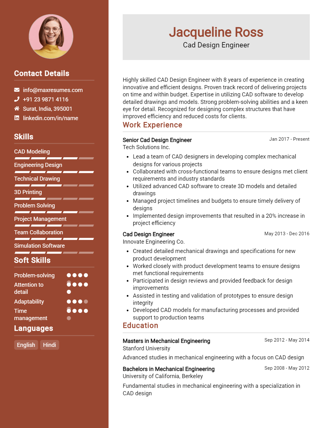 cad-design-engineer-resume-sample