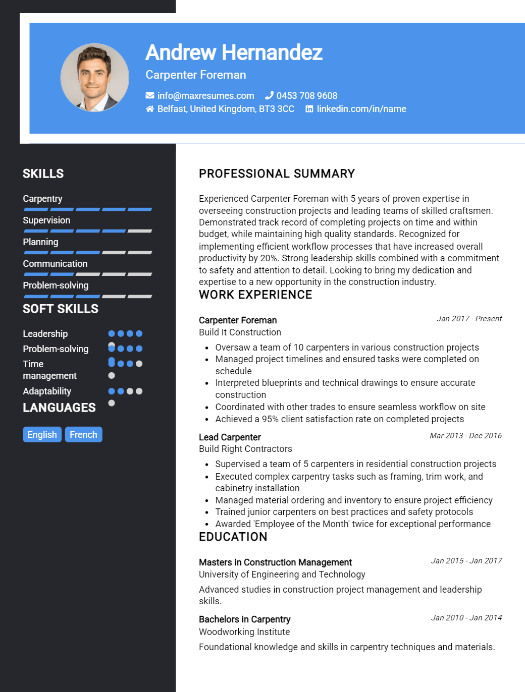 carpenter-foreman-resume-sample