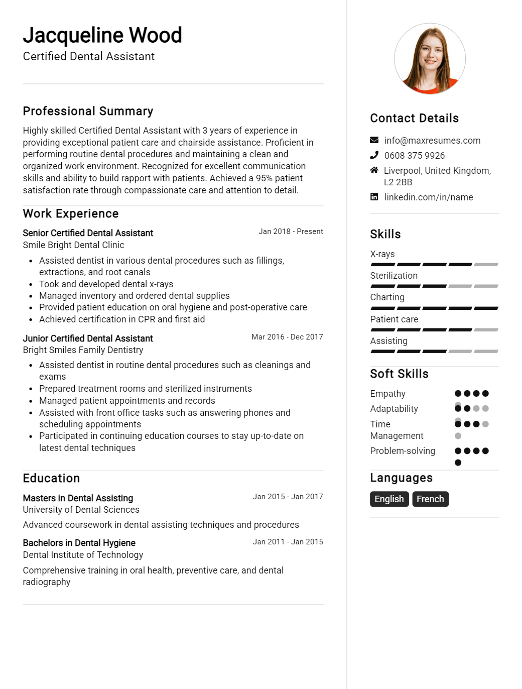 certified-dental-assistant-resume-sample