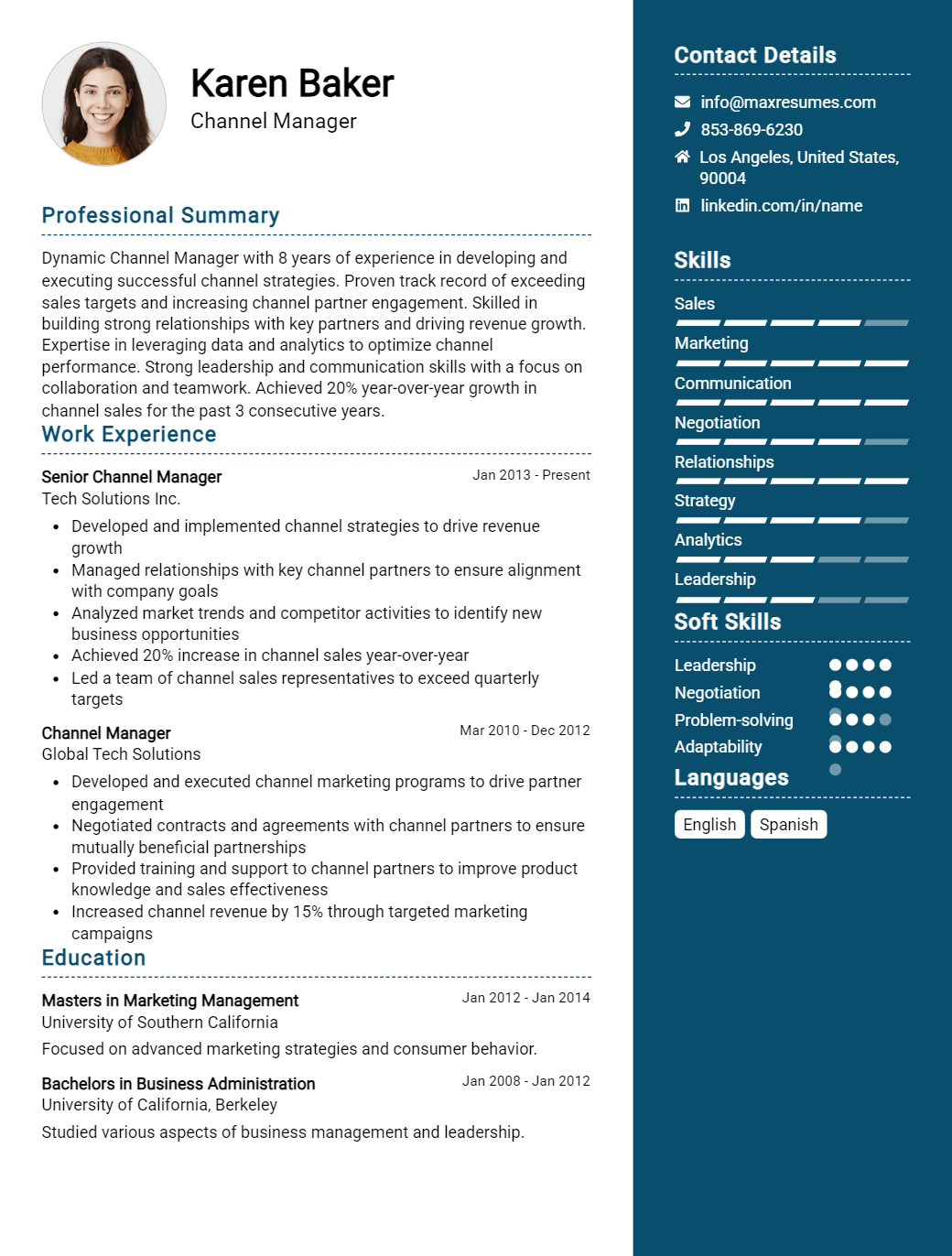 channel-manager-resume-sample