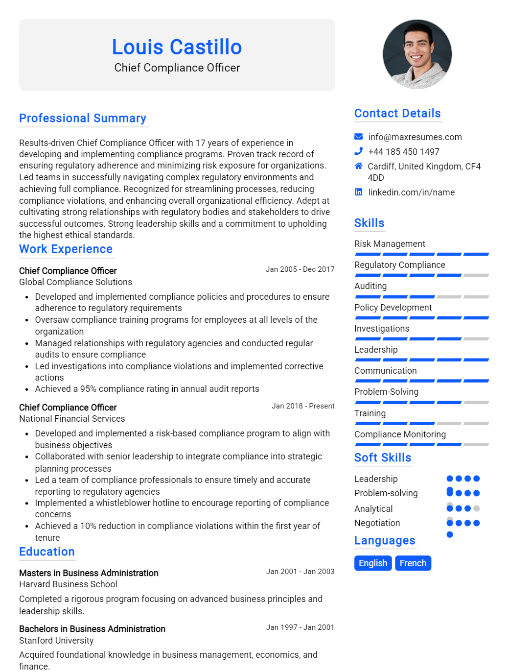 chief-compliance-officer-resume-sample