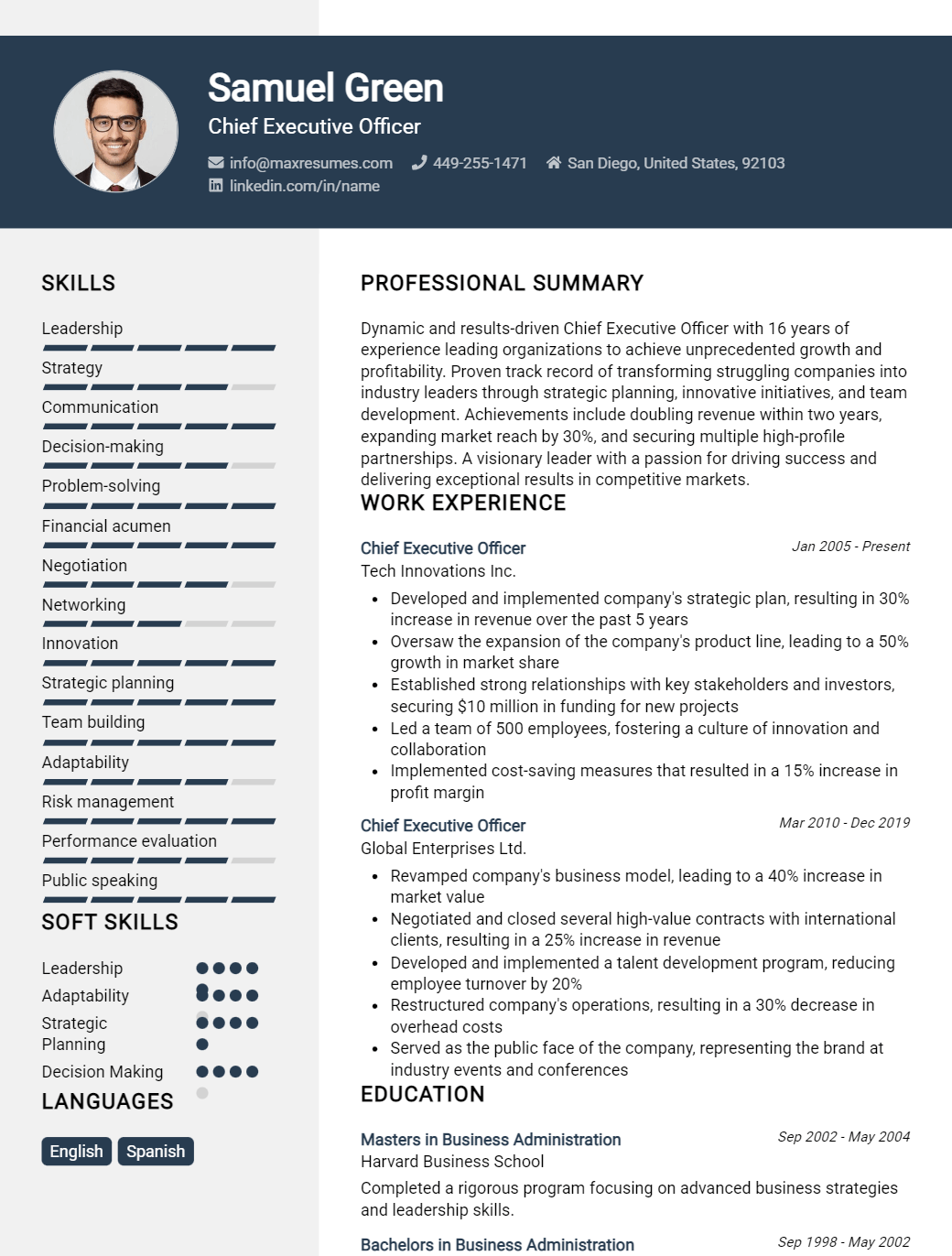 chief-executive-officer-resume-sample