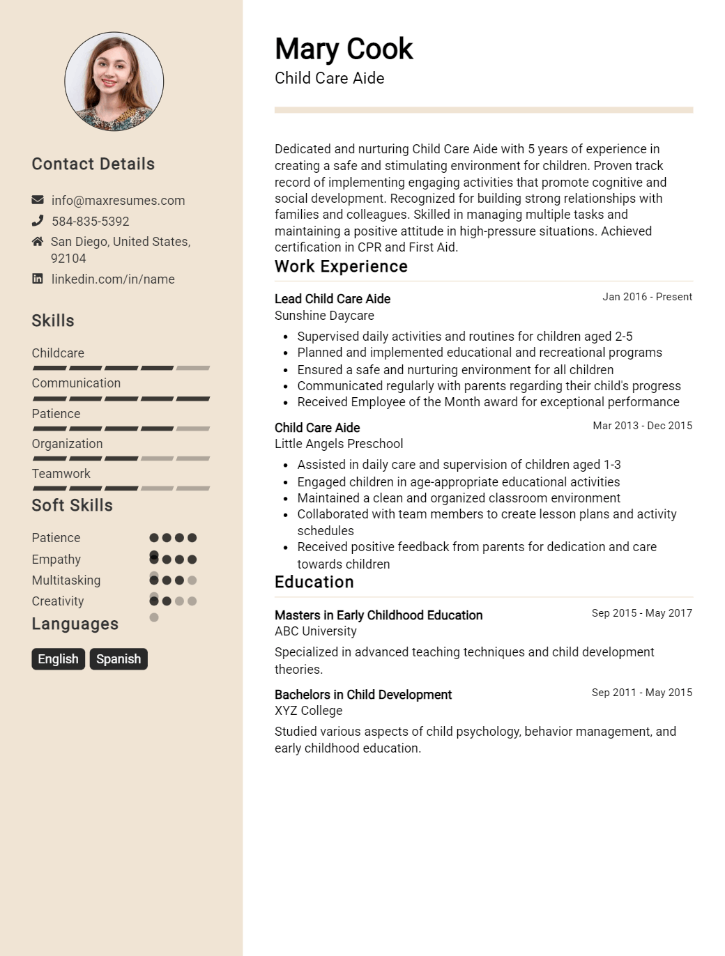 aide-resume-sample