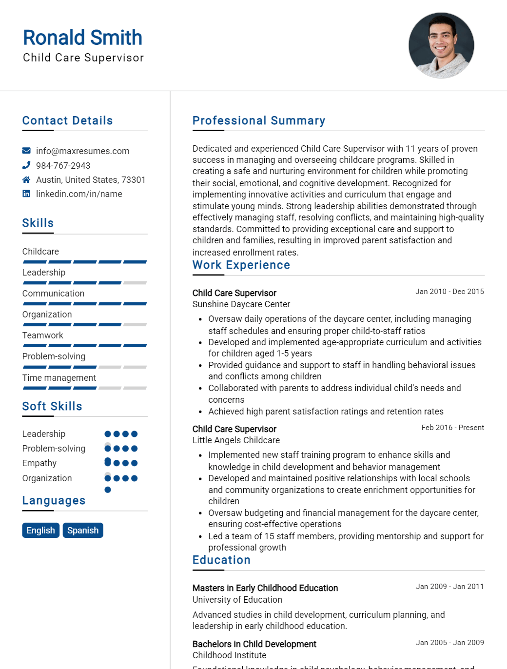 supervisor-resume-sample