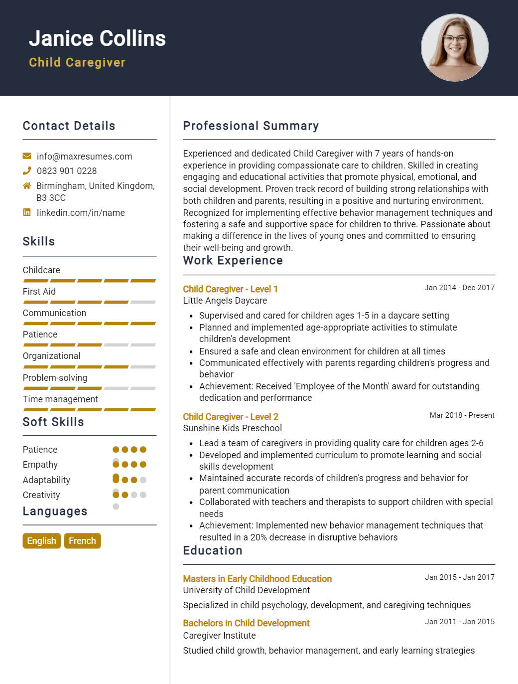 caregiver-resume-sample