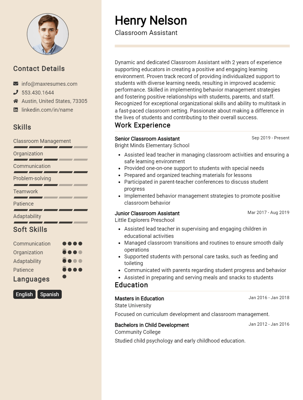 classroom-assistant-resume-sample