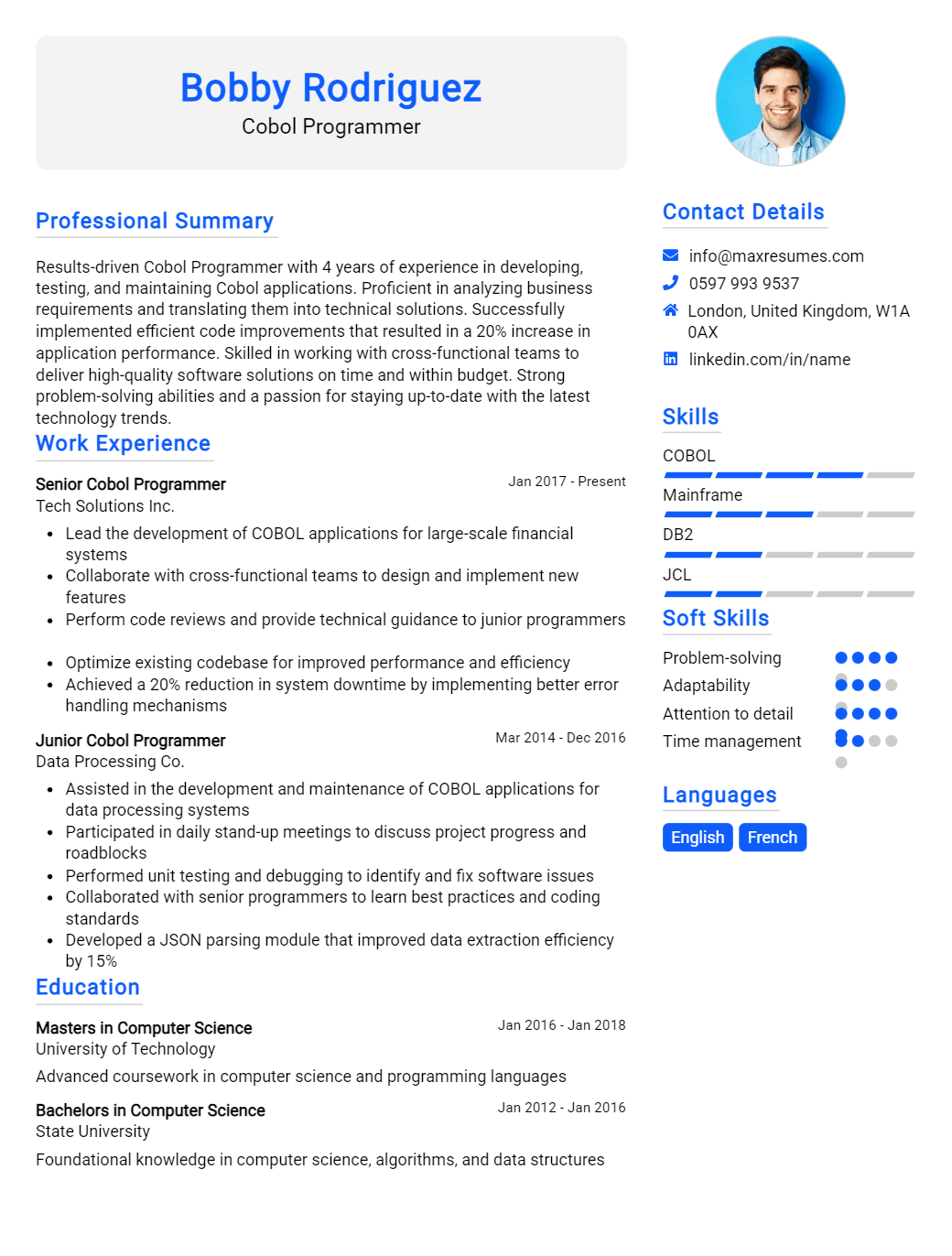 cobol-programmer-resume-sample