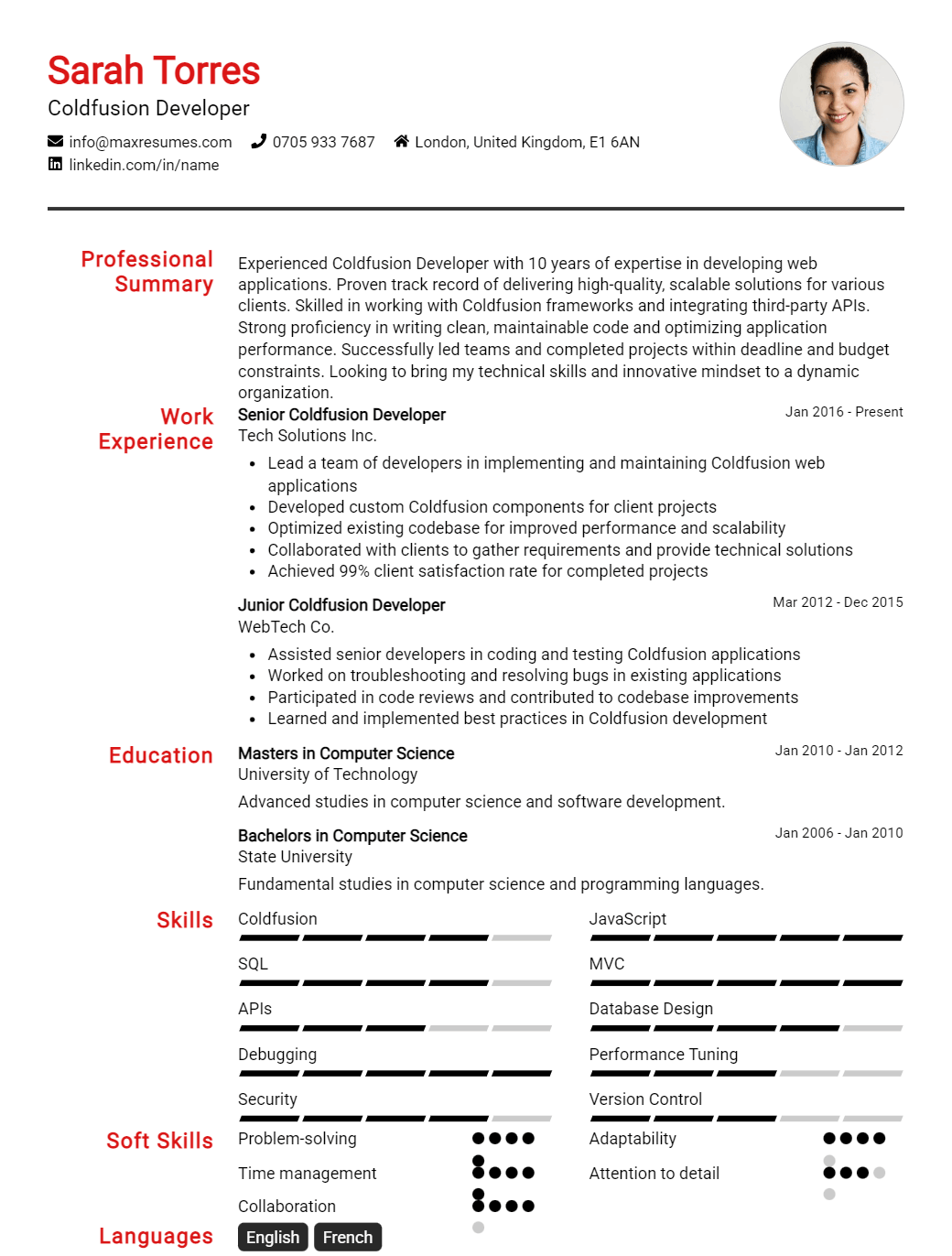 coldfusion-developer-resume-sample