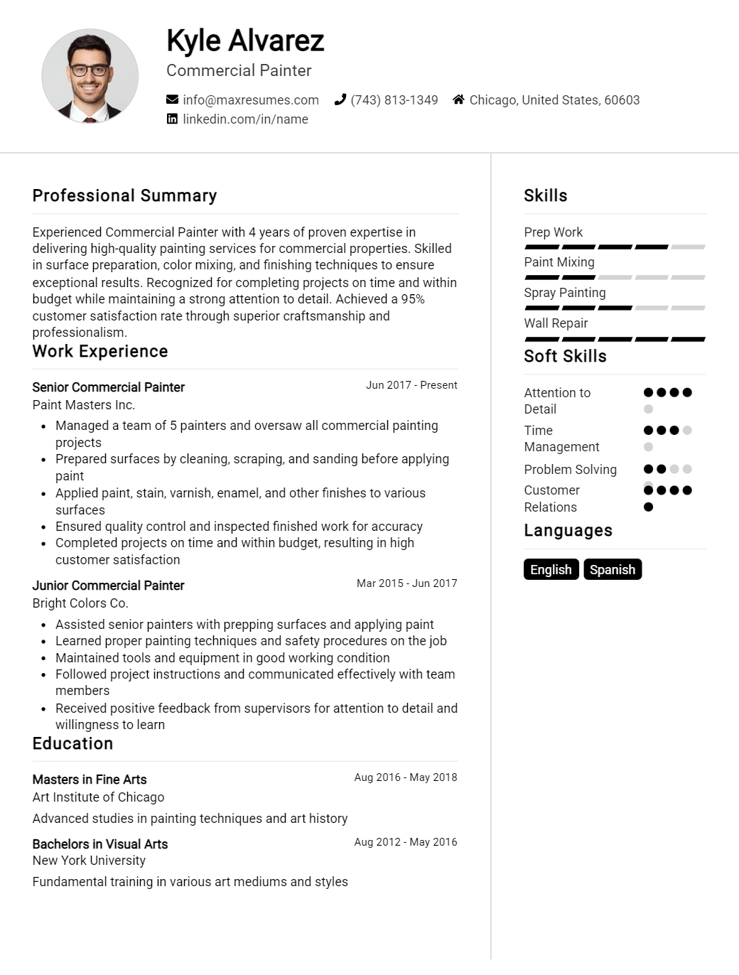commercial-painter-resume-sample